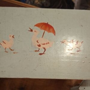 Vintage Miniature Table And Chairs With Whimsical Ducks